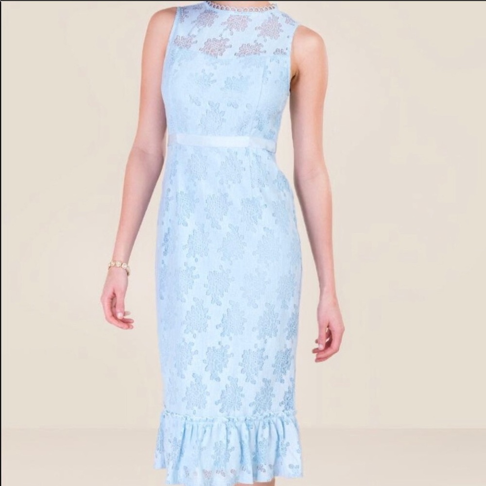Francesca’s Baby Blue Vintage Style Dress